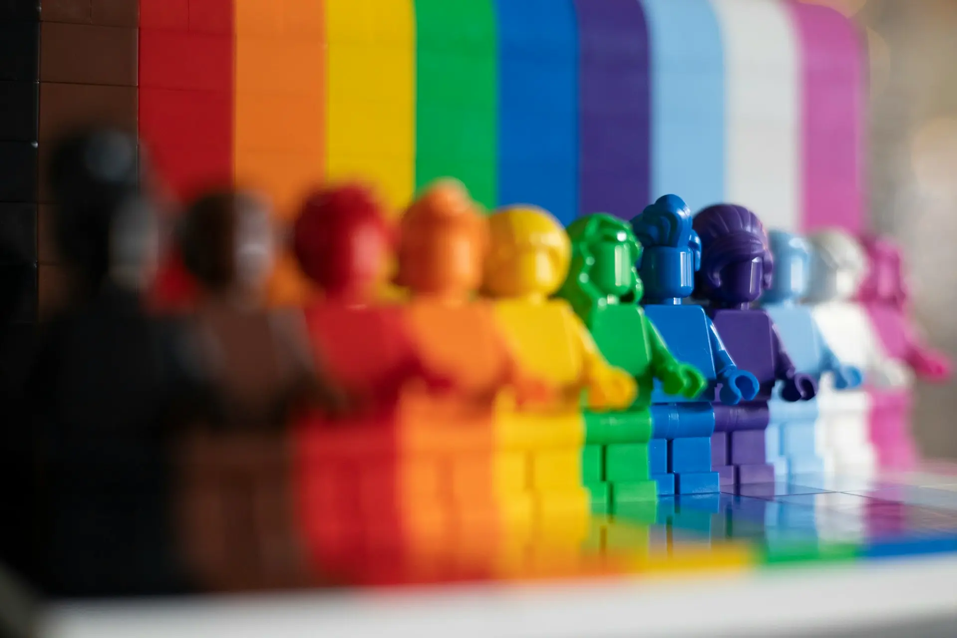 yellow green blue and red lego blocks